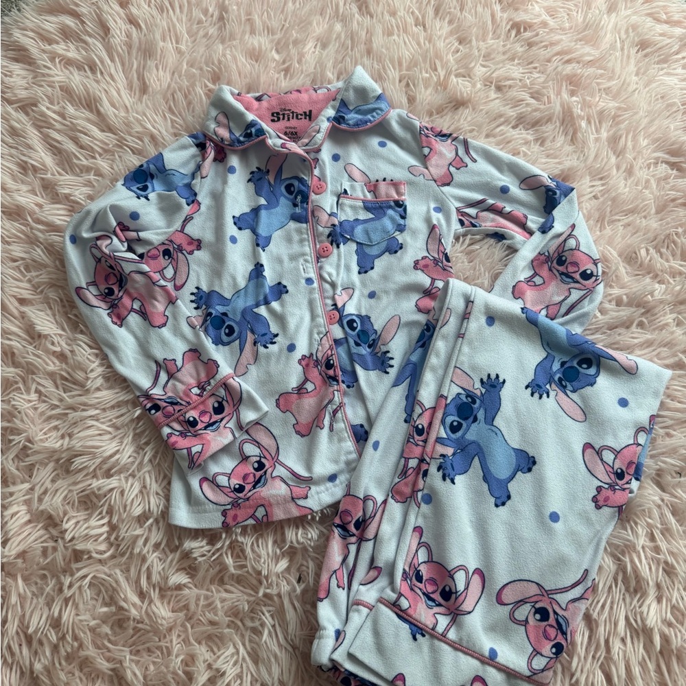 Disney Blue and Pink STITCH Pajama Set